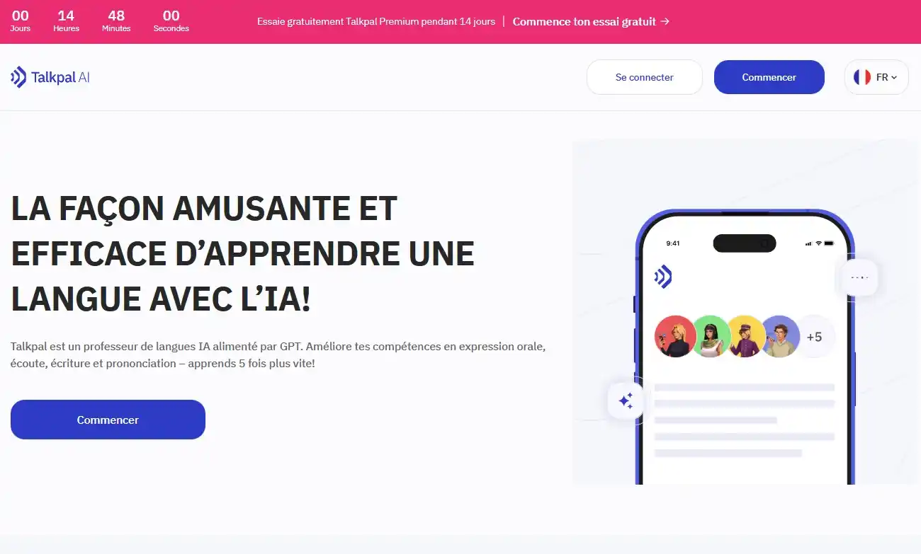 Talkpal - Apprendre 57 langues conversations IA GPT