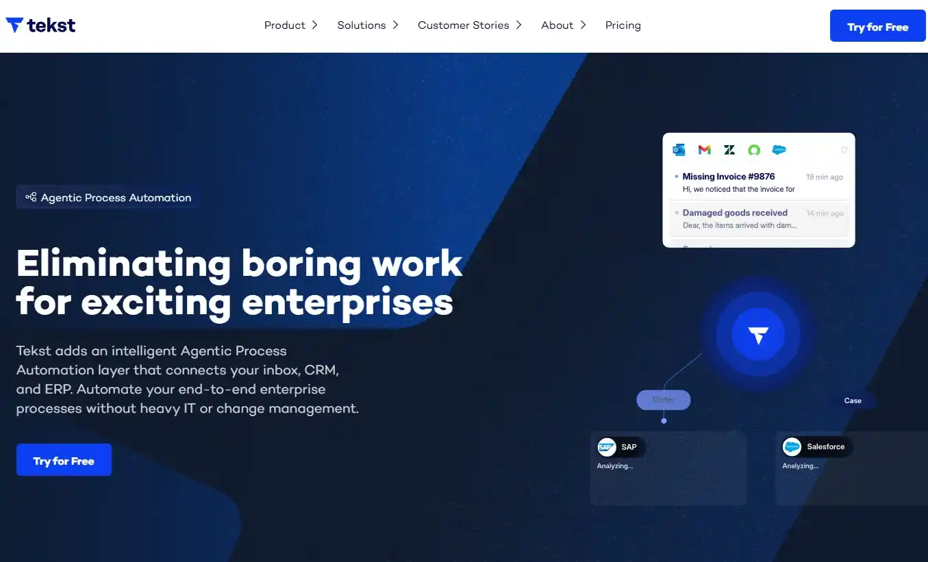 Tekst - Automation workflows IA agentique entreprise